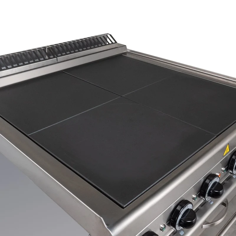 Cuisinière électrique Série 700 - 70/70 avec four électrique, chaleur tournante - 4 plaques de cuisson carrées, encastrées - 12,6 kW