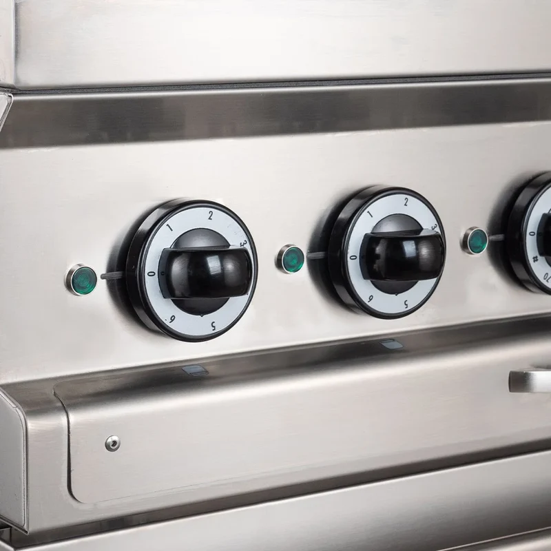 Cuisinière électrique Série 700 - 70/70 avec four électrique, chaleur tournante - 4 plaques de cuisson carrées, encastrées - 12,6 kW