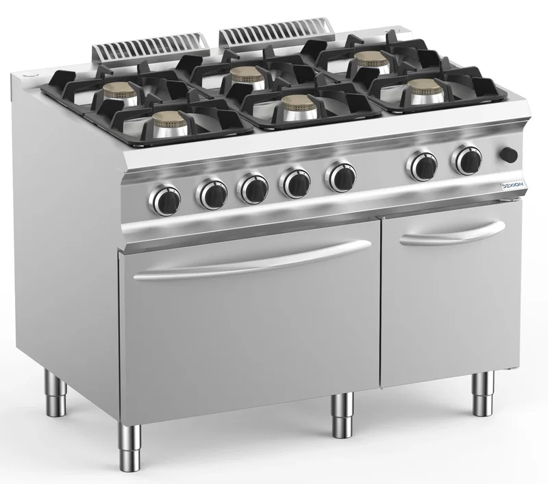 Cuisinière à gaz Dexion Lux 700 - 110/73 avec four électrique - 6 feux - 42 kW