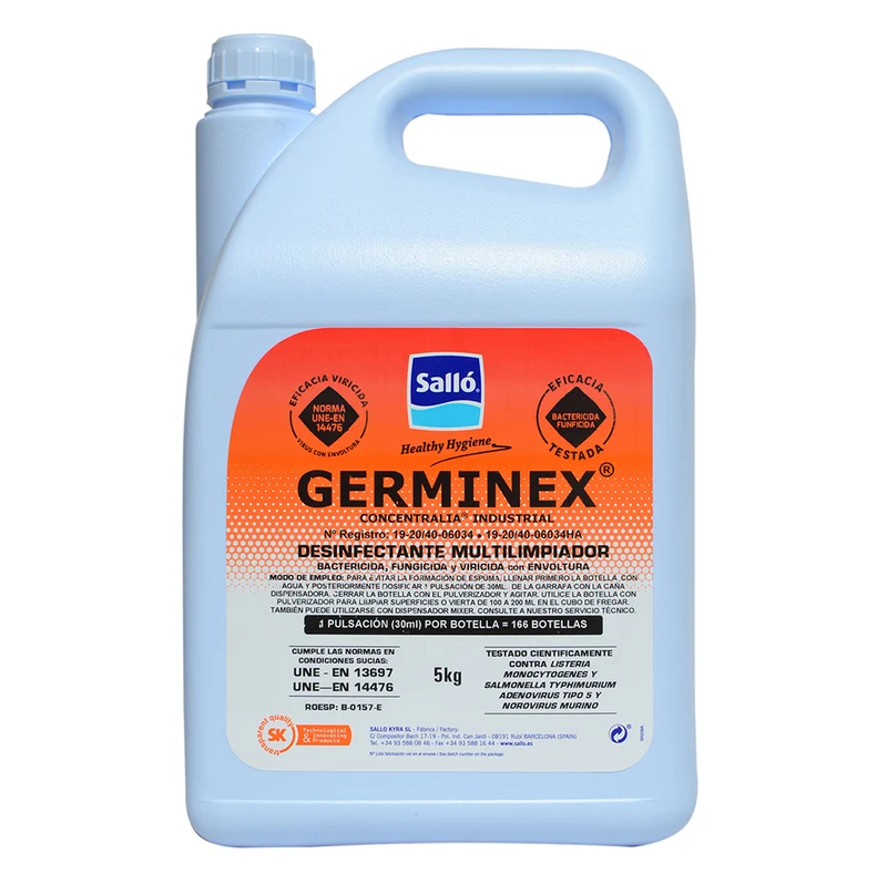 Concentralia - Germinex Nettoyant Désinfectant (TP2-TP4) - Concentré pour dilution automatique - Cubibox 5 kg (2 poches par carton)
