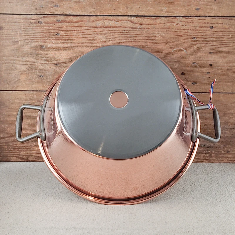 Bassine à confiture en cuivre pour induction