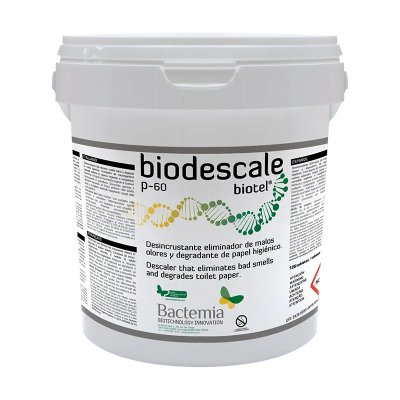 Biodescale P-60 - Détartrant Biotechnologique en tablettes effervescentes - seau de 10 tablettes de 60 g