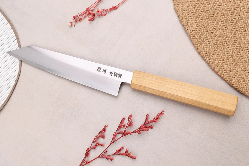 Couteau universel kiritsuke 15cm japonais artisanal Hado Ginsan Cherry
