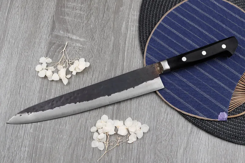 Couteau sujihiki 24cm japonais artisanal Fujiwara Denka