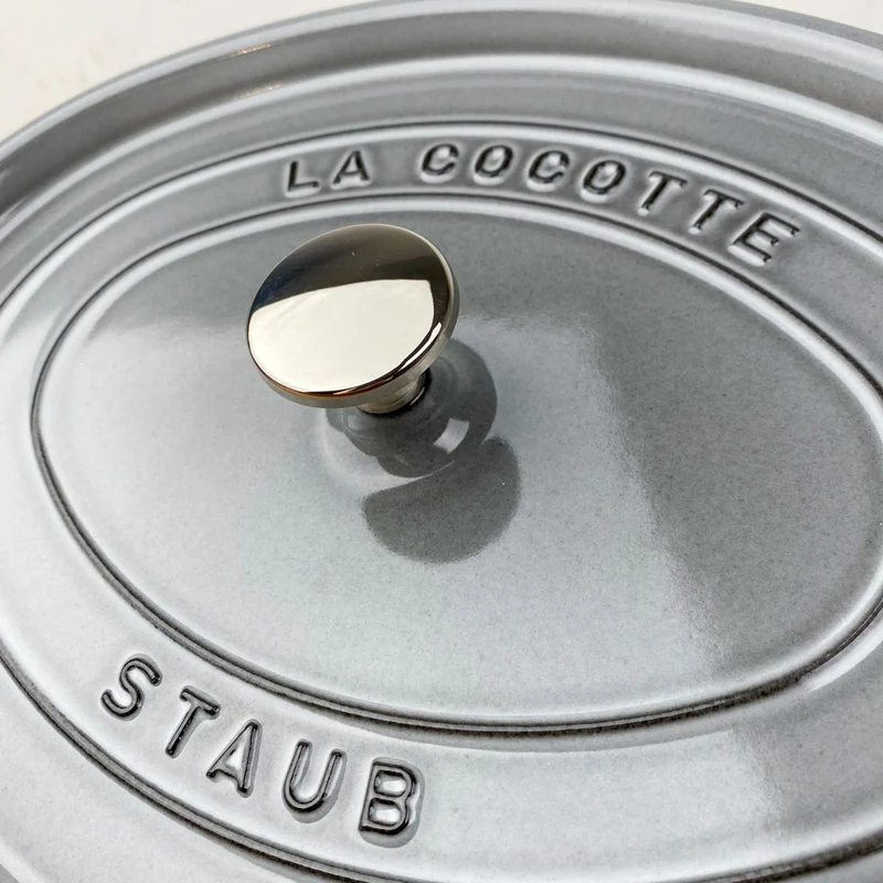 Cocotte en fonte ovale gris graphite