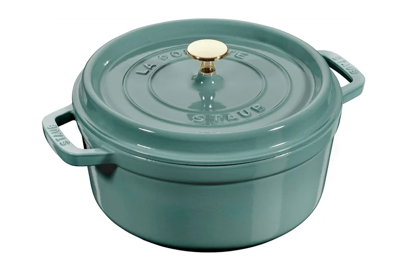 Cocotte Staub ronde en fonte émaillée Eucalyptus