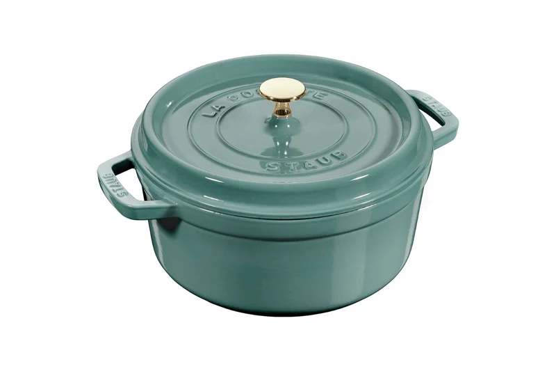 Cocotte Staub ronde en fonte émaillée Eucalyptus