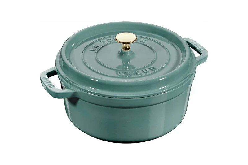 Cocotte Staub ronde en fonte émaillée Eucalyptus