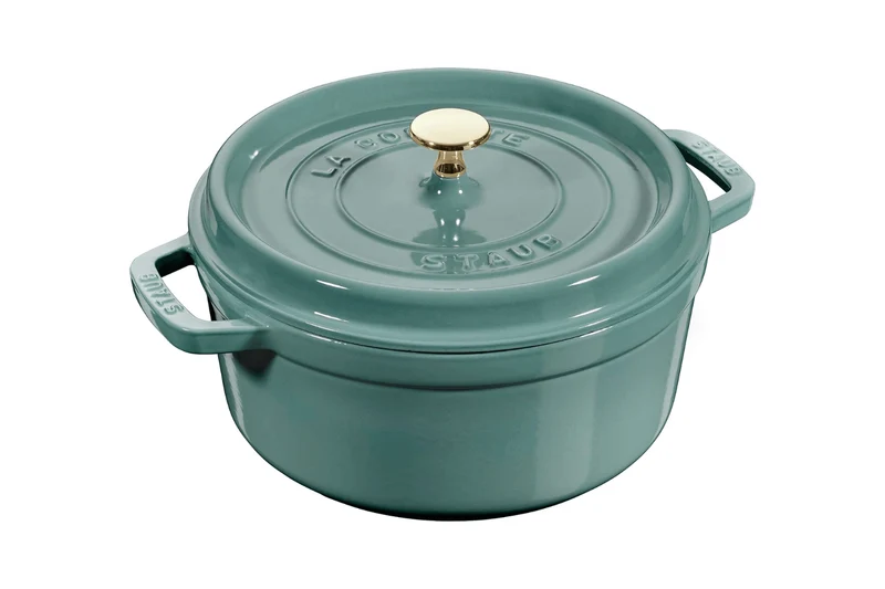 Cocotte Staub ronde en fonte émaillée Eucalyptus