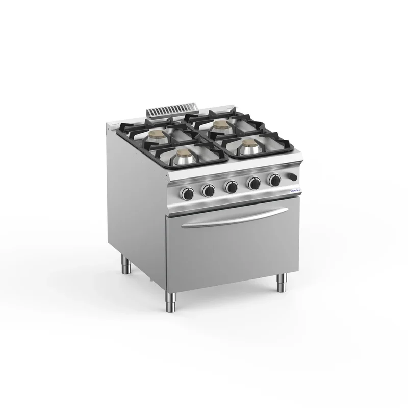Cuisinière à gaz Dexion Lux 980 - 80/90 avec four à gaz - 4 feux - 43 kW