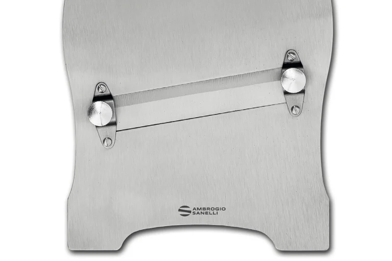 Grande mandoline à truffes Ambrogio Sanelli 35cm en acier inoxydable et palissandre