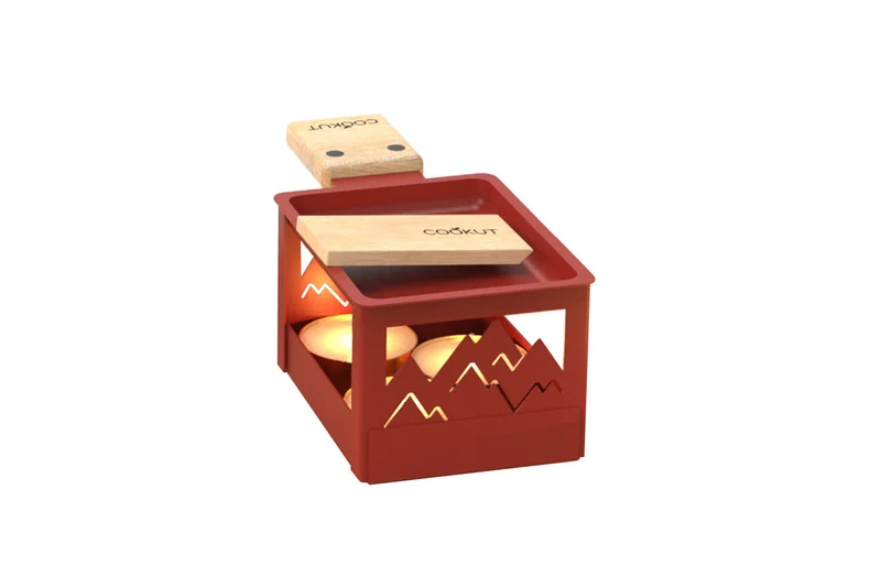 Service raclette à la bougie Cookut Yeti pliable avec poêlon et spatule