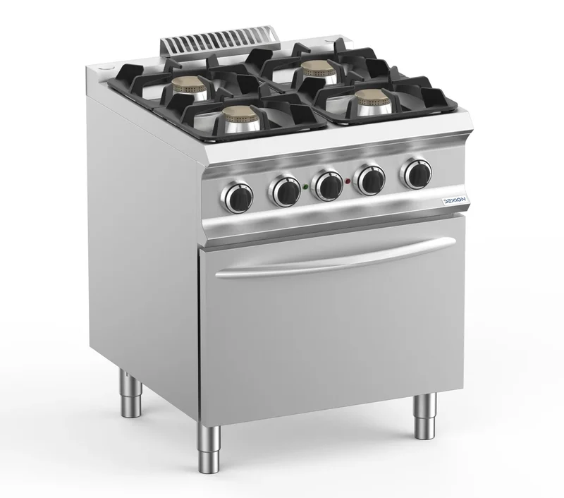 Cuisinière à gaz Dexion Lux 700 - 70/73 avec four électrique, chaleur tournante - 4 feux - 22 kW