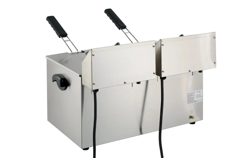 Friteuse électrique double ECO 10+10 litres avec robinet de vidange