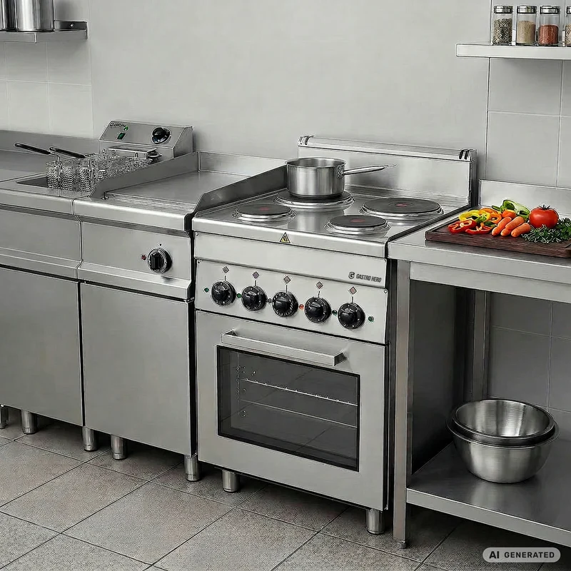 Cuisinière électrique Série 600 - 60/60 avec four électrique et grill électrique - 4 plaques de cuisson 11,7 kW