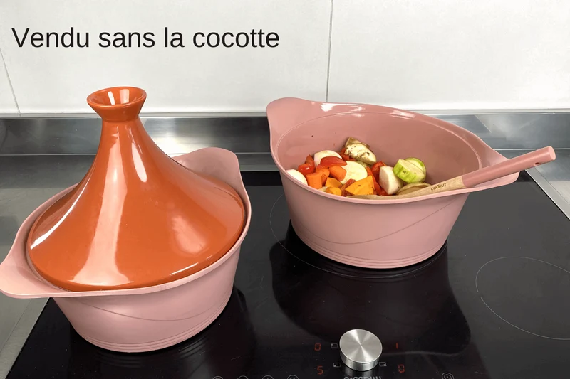 Couvercle tajine Cookut en céramique pour L'Incroyable cocotte 28cm + livret de recettes