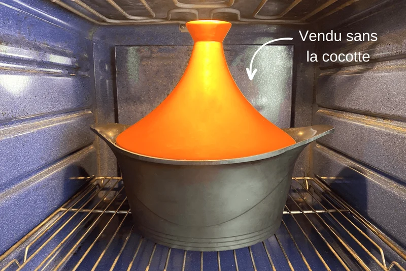 Couvercle tajine Cookut en céramique pour L'Incroyable cocotte 28cm + livret de recettes