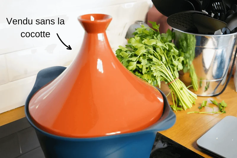 Couvercle tajine Cookut en céramique pour L'Incroyable cocotte 24cm + livret de recettes