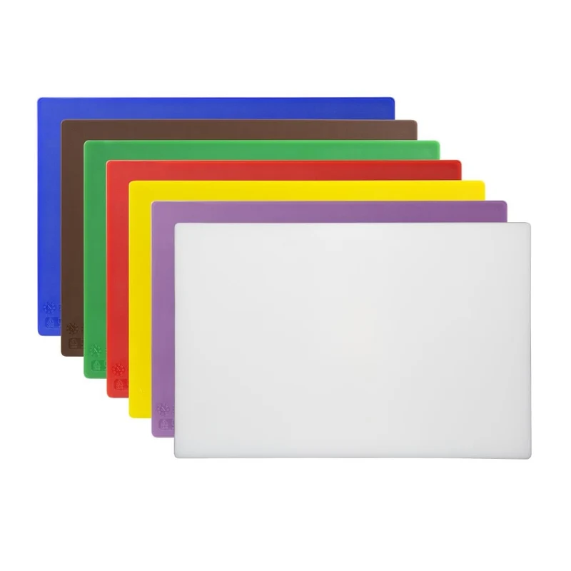 Ensemble de 7 planches à découper antibactériennes basse densité Hygiplas 10mm