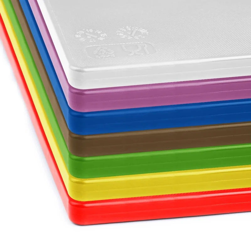 Ensemble de 7 planches à découper antibactériennes basse densité Hygiplas 10mm