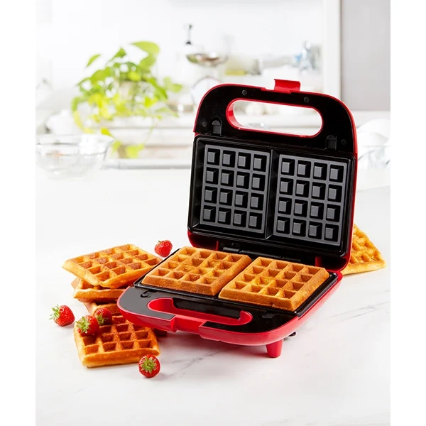 Gaufrier multifonctions 5 plaques 750 W Snack Party rouge Domo