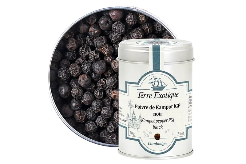 Poivre noir de Kampot IGP Terre Exotique 70g