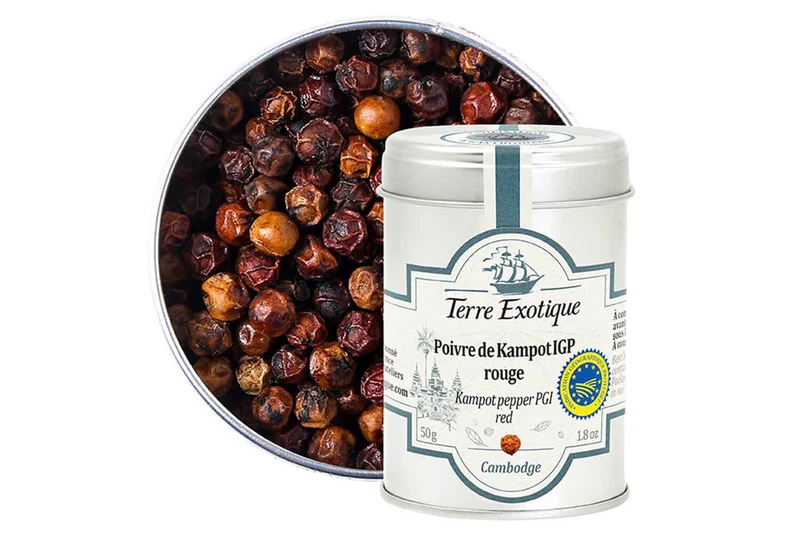Poivre rouge de Kampot IGP Terre Exotique 50g