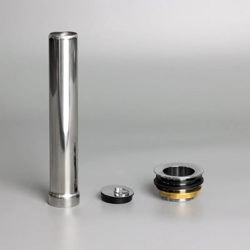 [ET] Bonde d’évacuation en métal avec tube de trop-plein et bouchon pour tables de plonge Basic