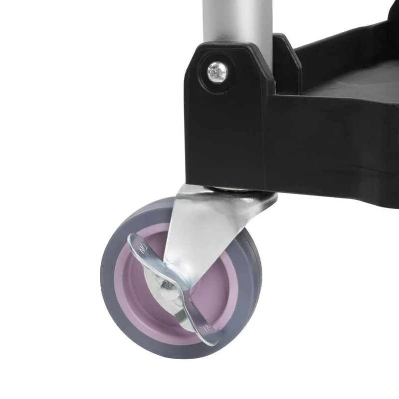 Petit chariot pliant en polypropylène Vogue 3 niveaux noir