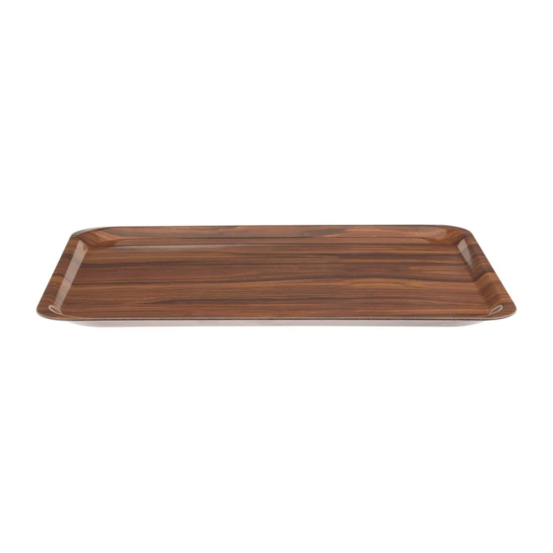 Plateaux stratifiés lisses Capri Cambro noyer 460 mm (lot de 24)