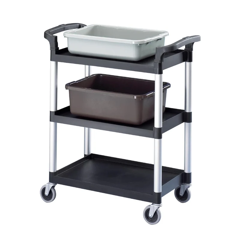 Chariot de service 3 niveaux noir Cambro