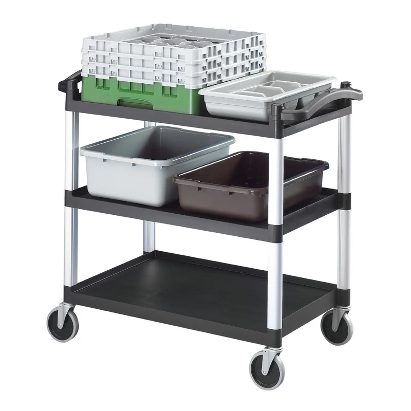 Chariot utilitaire 3 niveaux noir Cambro BC340KD110