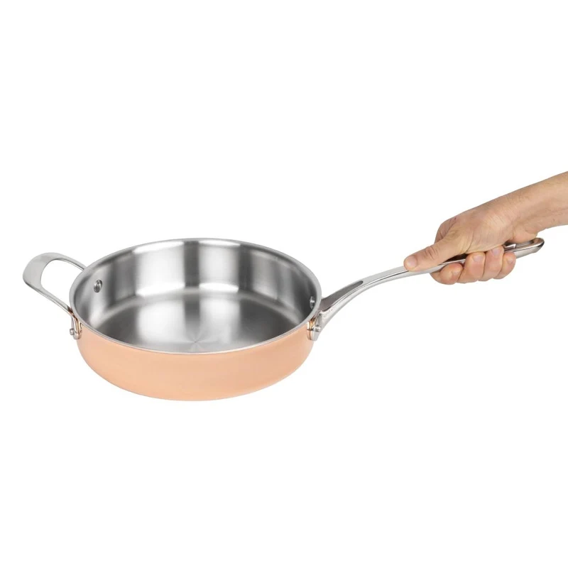 Sauteuse en cuivre 3 couches induction Vogue 240mm