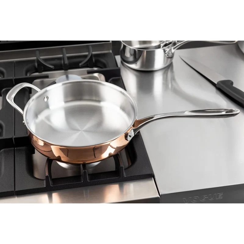 Sauteuse en cuivre 3 couches induction Vogue 240mm