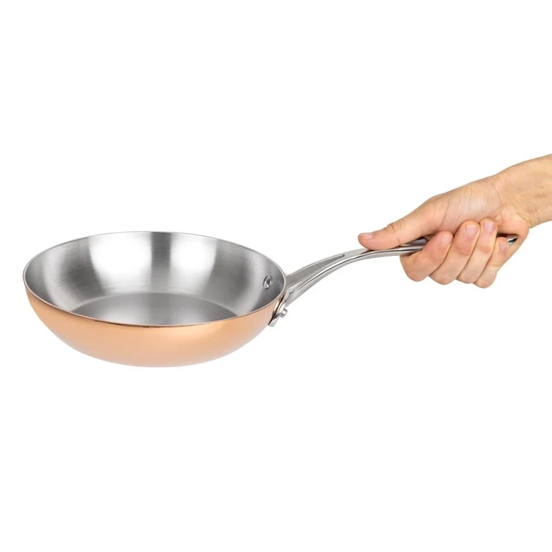 Poêle triple paroi cuivre induction Vogue 200mm