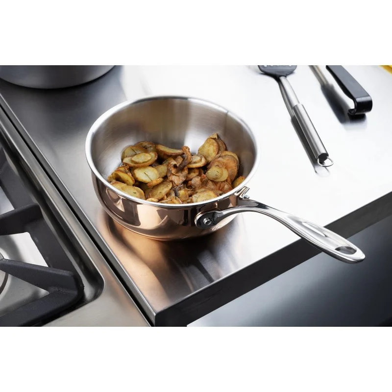 Sauteuse évasée en cuivre 3 couches induction Vogue 200mm