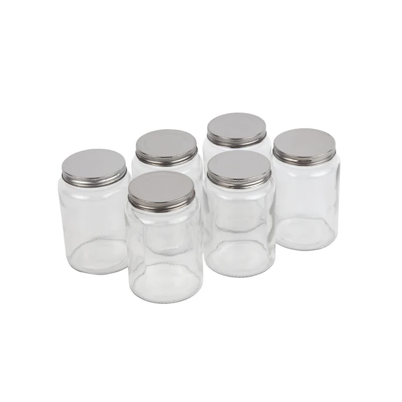Bocaux à conserves en verre avec couvercle à visser Vogue 550ml (lot de 6)