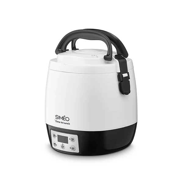 Lunch box électrique programmable 1,5 L 300 W blanc et noir Simeo