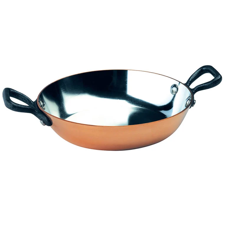 Plat à Servir Cuivre Etamé Tous Feux - BAUMALU