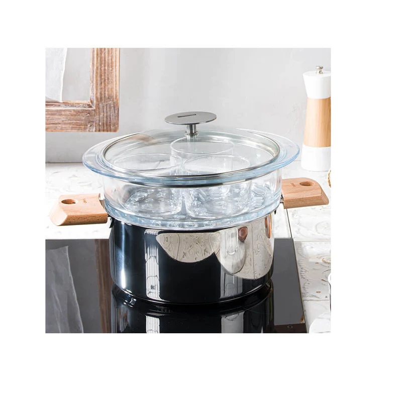 Cuit-vapeur verre avec couvercle OFFERT - CRISTEL