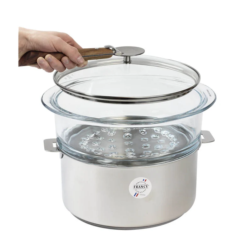 Cuit-vapeur verre avec couvercle OFFERT - CRISTEL