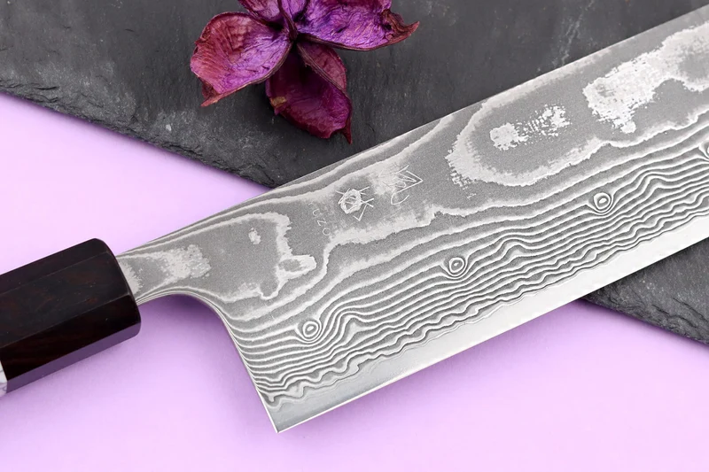 Couteau nakiri 16,5cm japonais artisanal Yuzo Kanko Damas SG2