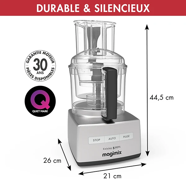 Robot compact 5200 XL 1100 W chrome mat 18591F Magimix