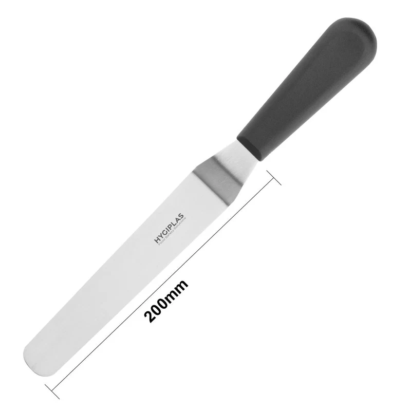 Couteau spatule coudé Hygiplas noir 100mm
