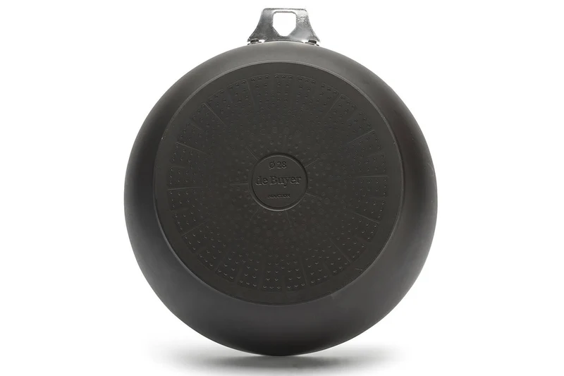 Sauteuse bombée antiadhésive De Buyer Choc Intense Twisty en aluminium forgé