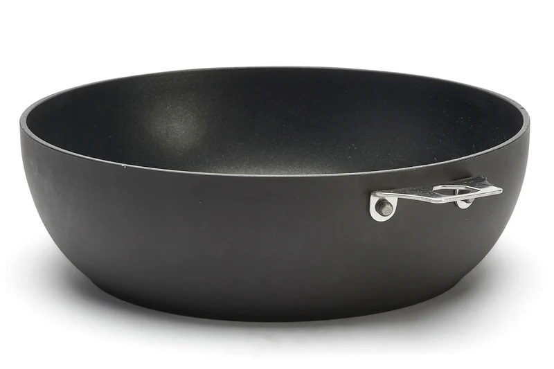 Sauteuse bombée antiadhésive De Buyer Choc Intense Twisty en aluminium forgé