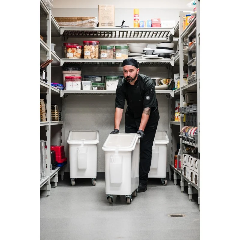Bac à ingrédients mobile Cambro blanc 81L