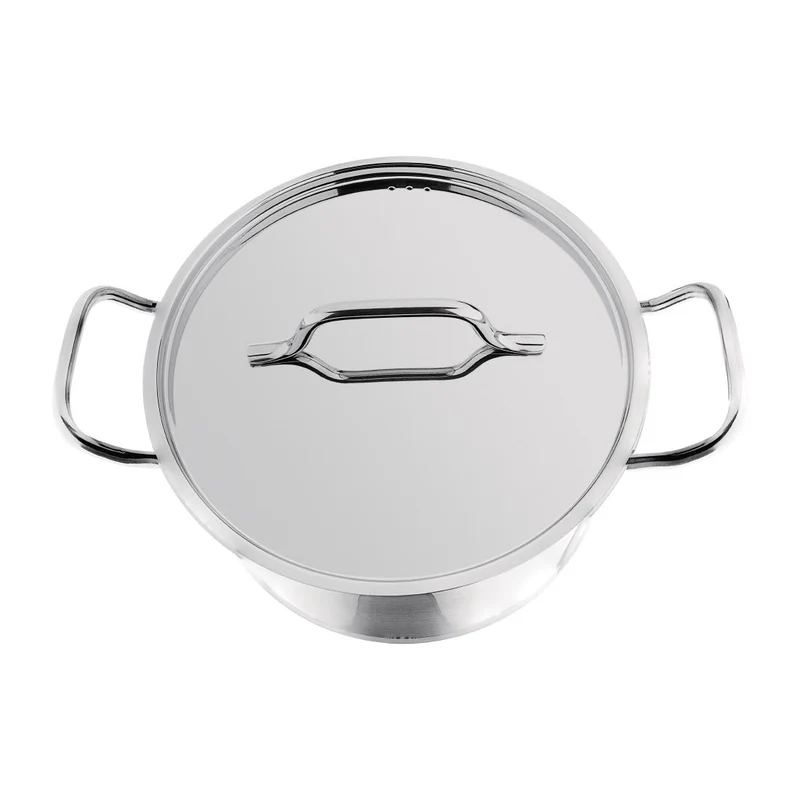 Braisière inox avec couvercle Nisbets Essentials 24 cm