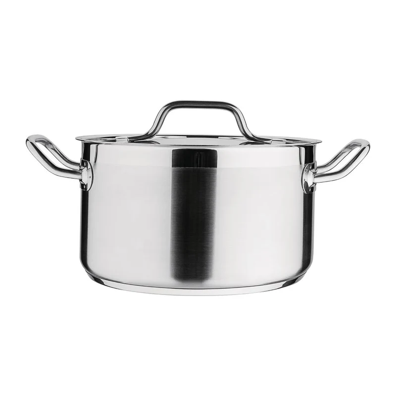 Braisière inox avec couvercle Nisbets Essentials 24 cm