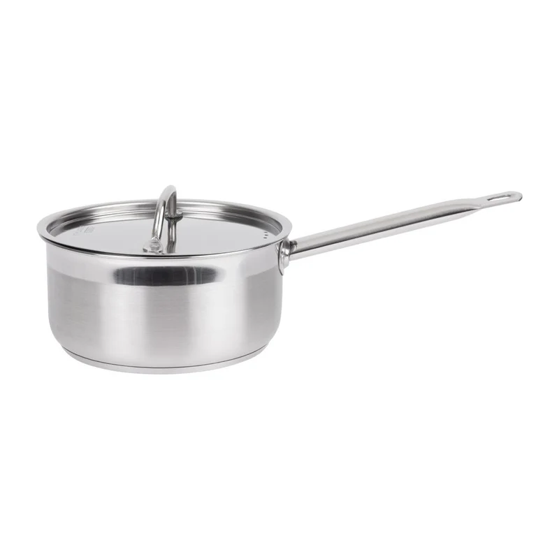 Casserole inox avec couvercle Nisbets Essentials 200mm